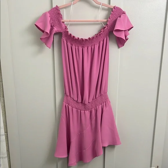 Amanda Uprichard Vibrant Pink Ruffle Dress - Picture 2 of 5